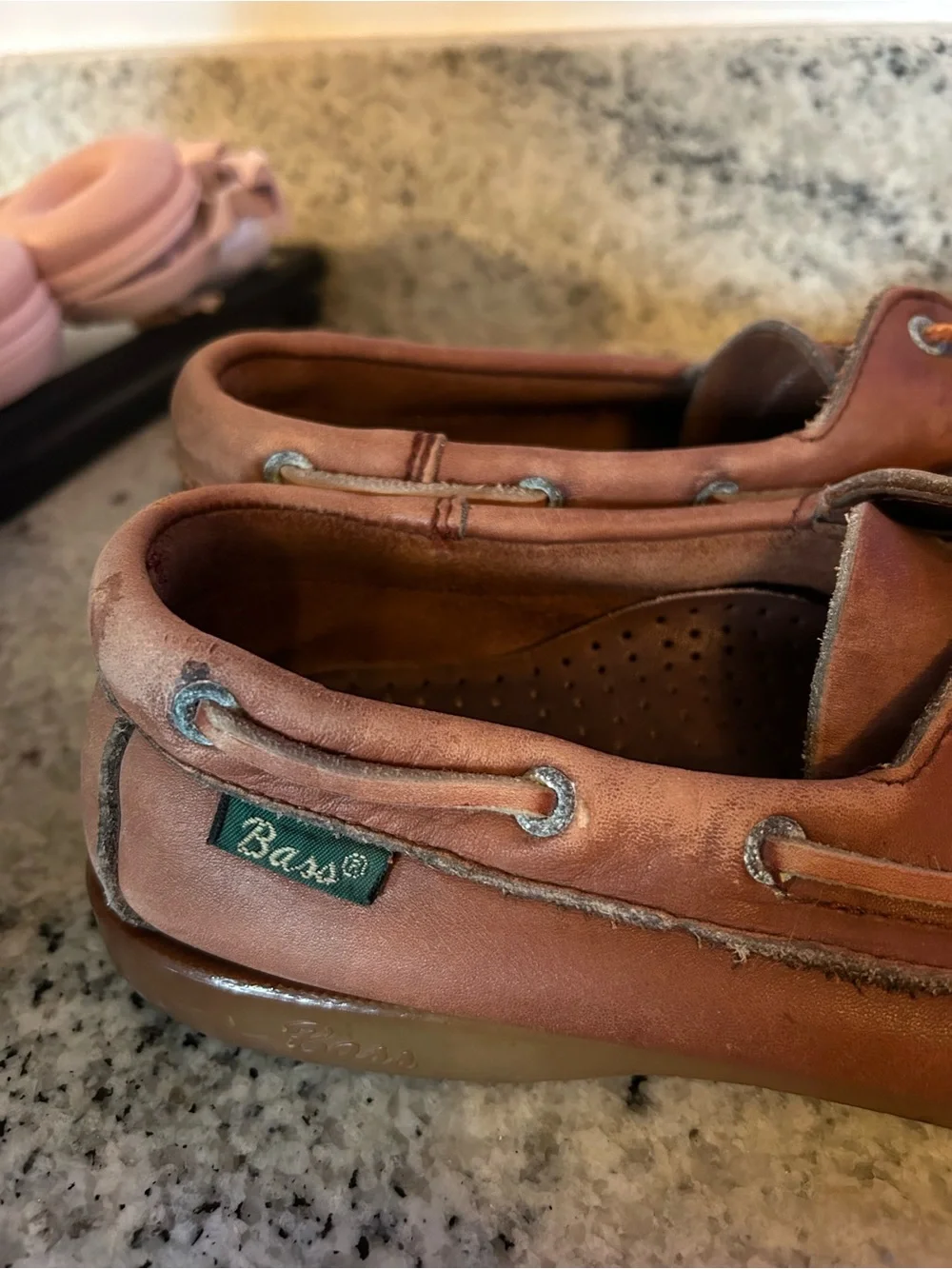 Bass Brown Leather Boat Shoes